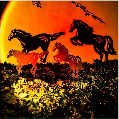 Horse Metal Garden Stakes Decorative Horse Gifts for Women/Men Horse Lovers Gifts,Black Horse Silhouette Statues for Yard Art,Outdoor Decor,Outside,Patio,Lawn Ornaments,Garden Decorations