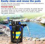 Pond Filter Replacement Sponge Filter Media Pad Koi Fish Pond Filter Sponge CPF 2500 Compatible with Grech VIVOHOME/VEVOR Pond Filters for Outdoor Ponds Aquarium Bio Sponge Filter Media Pad