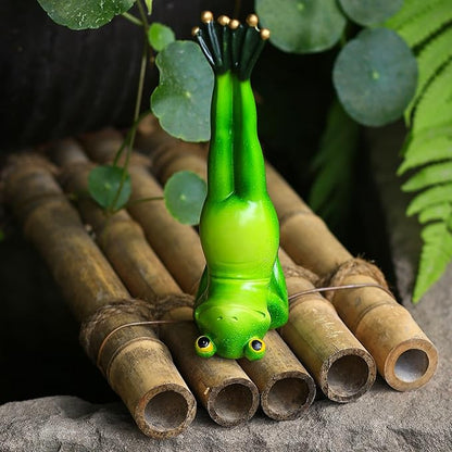 Garden Decor Frog Statue Outdoor Garden Sculptures for Yard Lawn Resin Animal Figurines Yoga Art Gardening Gifts(Yoga)
