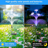 Solar Jellyfish Lights Outdoor - Waterproof LED Color Changing Garden Decor Hanging Lights, Auto-On/Off Solar Powered Yard Ornaments for Patio, Lawn, Festival Decoration (2 Pack)
