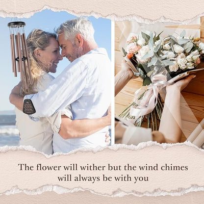 Aurahouse 50th Wedding Anniversary Couple Gifts, 50 Years As Mr Mrs Wind Chimes, Romantic 50th Anniversary Decorations Gifts for Couple Parents Wife Husband Grandparents