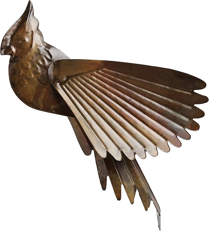 Ancient Graffiti Hanging Flamed Copper Cardinal Outdoor Decor