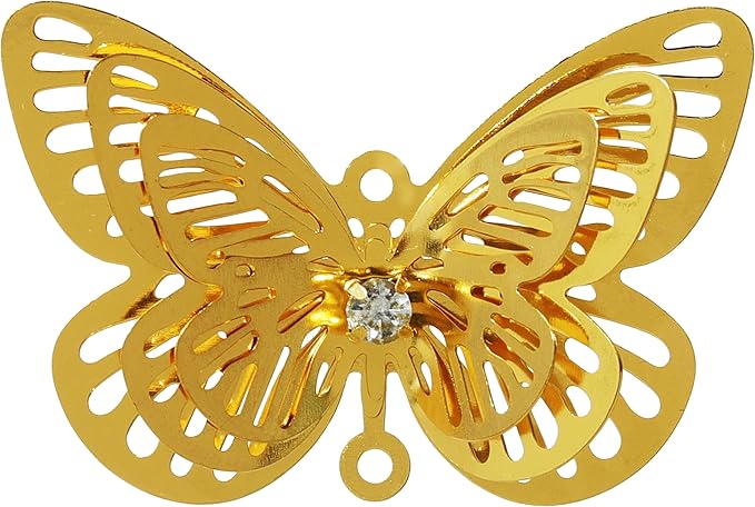 10pcs Gold Butterfly Hanging Suncatcher Parts Window Pendant DIY Metal Part Ornament Parts Gifts