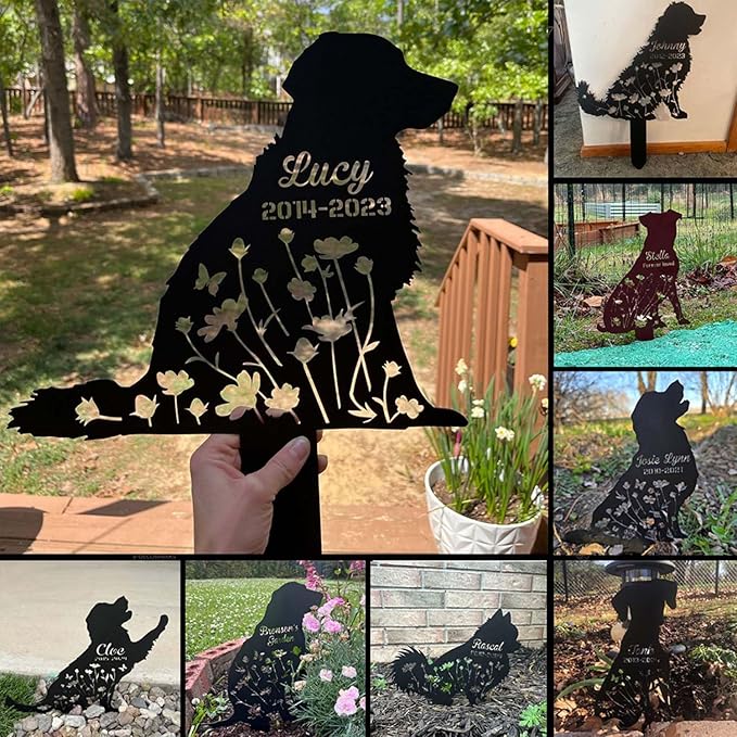 Cavalier King Charles Spaniel Metal Stakes, Cavalier King Charles Spaniel Garden Signs, Dog Memorial, Gift for Dog Lovers.