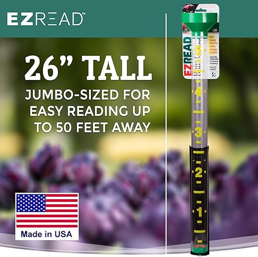Headwind EZRead 26” Giant Professional Outdoor rain Gauge, USA Made Heavy Duty All Weather Freeze Proof mountable with Float, Yellow (820-0018)