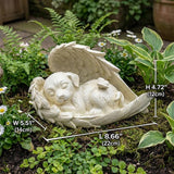 Elenon Dog Pet Memorial Stones Outdoor Statue, Sleeping Dog Memorial Stones Garden Statue Decor, Pet Loss Sympathy Grave Gifts