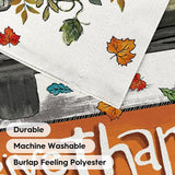 AVOIN colorlife Give Thanks Thanksgiving House Flag 28x40 Inch Double Sided Outside, Gobble Turkey Truck Rustic Yard Outdoor Flag