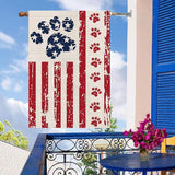 4th of July House Flag Dog Stars and Stripes Double Sided USA Flag Patriotic Memorial Day Independence Day Yard Outdoor Decorations 28x40 Inch