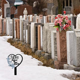 11 inch Metal Mom Memorial Stake Grave Decorations for Cemetery Gravesite Sympathy Markers Waterproof Memorial Gifts for Loss of Mother Tombstones Plaque Outdoors Lawn Yard Decor
