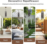 Cardinal Memorial Wind Chimes for Loss of Father, 32" Large Sympathy Windchimes for Outside Deep Tone, Best Bereavement Remembrance Memory Funeral Gifts for Loss of Dad