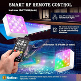 LOFTEK Rechargeable LED Pool Lights with Magnet & Remote, 13 LEDs Color Changing Underwater Pool Lights, Waterproof Swimming Pool Light for Pond, Bathtub, Vase, Fountain (4 Pack-Rechargeable-II)