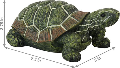 Sunnydaze Terrance the Tortoise 9-Inch Long Polystone Indoor/Outdoor Garden Statue