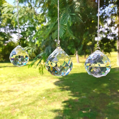 Sun Catcher Chain, Crystal Prism Ball Chain, Rainbow Maker Stainless Steel Chain for Hangable Crystal Products, 16" Pack of 10