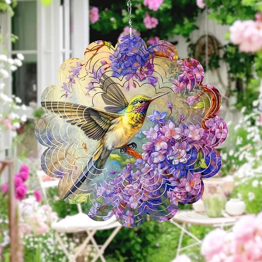 Hummingbird Gifts for Mom, Moms Wind Spinners, Mother's Day Best Gift for Mom, Mother Birthday Gift from Daughter Son, Love Reminder Gifts for Mother's Day, Garden Decor Gifts for Outside, Patio, 12in