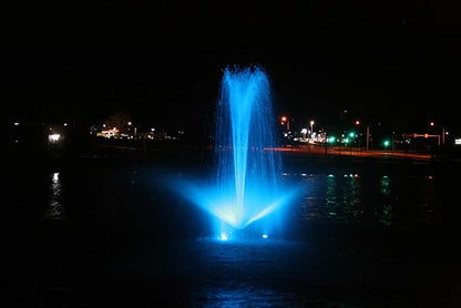 Kasco 3/4HP J Series Decorative RGB Fountain - 120V with 100 Ft Electric Power Cord | RGB LED Lighting | Efficient Pond Aerator Outdoor Fountain