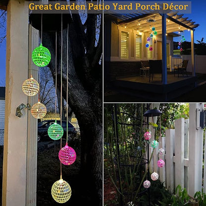 Kwaiffeo Gifts for Women, Solar Disco Ball for Garden Patio Outdoor Decor, Lovely Color Changing Solar Garden Lights, Birthday Gifts for Women, Gifts for Mom Grandma Teacher, Mothers Day Gifts