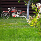 Vintage Motorcycle Metal Wind Spinner, Metal Windmill Garden Stake, Motorcycle Wind Sculptures, Kinetic Wind Spinners Outdoor, Wind Spinners for Yard and Garden Decor