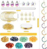 7 Chakra Sun Catcher Kit for Adults DIY Crystal Suncatcher Ornaments, Window Hanging Arts and Crafts, Moon Suncatcher Making Supplies Kit Hanging Ornaments Decor for Home Gifts (Moon)