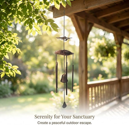 Anderson's Butterfly Wind Chimes, 33" Antique-Style Outdoor Decor for Garden, Patio, Porch, Memorial, Birthday, Wedding, Sympathy, Fundraising, Home or Office – No Assembly Required