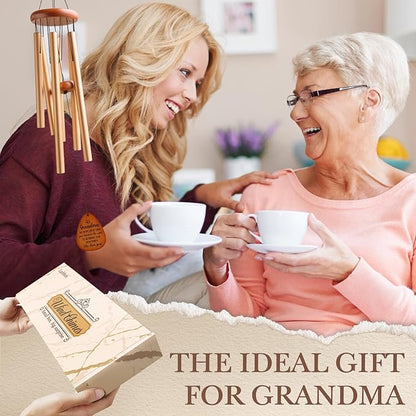 Leebbsin Gifts for Grandma, Grandma Wind Chime, Mother's Day Best Gift for Grandmother, Grandma Birthday Gifts from Grandchildren, Grandma Gift for Mother's Day Thanksgiving Christmas-Large 36''