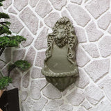 iLAND 1/12 Scale Fairy Garden Accessories Outdoor Miniature Birdbath Fountain & 2 Lion Wall Reliefs Mini Ornaments for Garden Dollhouse Décor Dollhouse Accessories
