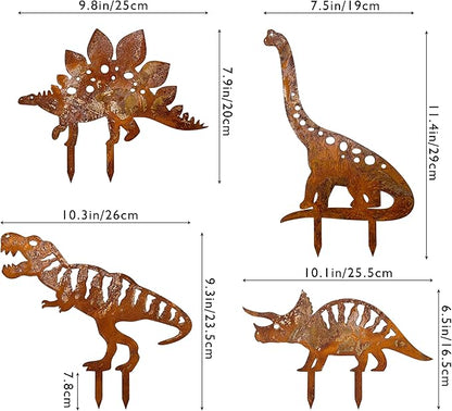 Decorative Dinosaur Garden Statues, Dinosaur Garden Stakes, Yard Lawn Decor – Ideal Outdoor Clearance Gift for Dinosaur Lovers, noxozoqm240510