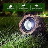 Timeflies Solar Rock Lights Outdoor 4 Pack, Bright Solar Spotlights Outdoor Waterproof, Wireless LED Rock Lights, Auto On/Off Solar Landscape Spotlights for Yard Walkway Patio Pathway Flowerbed
