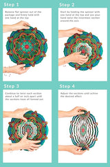Mandala Wind Spinner - 12 Inches Hanging Garden Spinner for Outdoor Home Decor | Vintage Lotus Mandala Wind Chimes for Porch Decoration