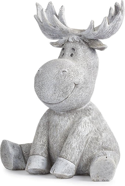 Roman Pudgy Moose 9.5 Inches Height Garden Figurine