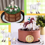 Foilswirl 50 Pcs Mini Goat Figurines Miniature Resin Farm Animal Figurines Set for Decorating Outdoor Micro Landscape Mini Gardens Potted Plant Accessories and Creative DIY Props Cake Topper (Goat)