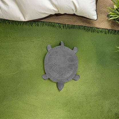 Tofficu Cast Iron Turtle Stepping Stone for Garden and Outdoor Walkway, Metal Decorative Lawn Pathway Ornament, Backyard Turtle Statue for Patio Landscaping