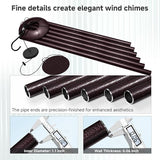 66" Extra Large Wind Chimes for Outside Deep Tone, 6 Thick and Bold Aluminum Tubes Tuned Relaxing Melody Wind Chime, Big Wind Chimes for Garden Patio Decor, Great Gift Idea for Mother's Day (Bronze)