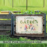 Custom Metal Signs with Name Made in USA Personalized Vintage Garden Sign Waterproof Vintage Decorative Metal Print for Wall Decor Customized Home Garden Ideas Gifts Artwork Prints for Yard Outdoor