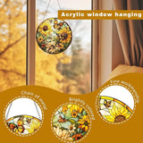 Sunflower Acrylic Window Hanging,5.9in Stained Window Hanging Decor Colorful Ornament,Sunflower Gifts for Women,Acrylic Suncatcher for Garden Kitchen Living Room