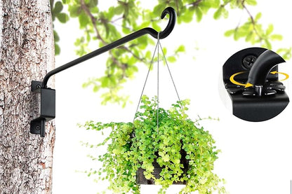 Qiang Ni Plant Hanger Outdoor: 16 Inch Bird Feeder Bracket for Garden Patio Decor - 2 PCS Swivel Adjustable Wall Mount Plant Hook for Hanging Flower Baskets