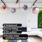 5 Pack Sublimation Wind Spinner Blanks 10 Inch Wind Spinners Sublimation Blanks 3D Aluminum Metal Wind Spinners for Yard and Garden Indoor Outdoor Window Porch Front Door Decoration Round