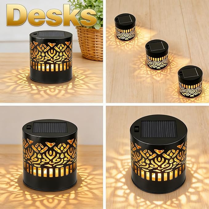 Decorative Solar Mandala Lights Outdoor, Solar Powered Metal Fence Light with Mandala Theme for Garden Post Patio Backyard Deck Step Wall Decor, Waterproof Windproof Durable Landscape (1Pcs REG Color)