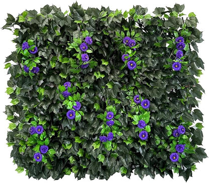 Dense Flowering Ivy Privacy Screen- Realistic Faux Foliage on Expandable Willow Fence for Outdoor, Patio, Balcony Cover & Decorative Shade Panel, UV Protected