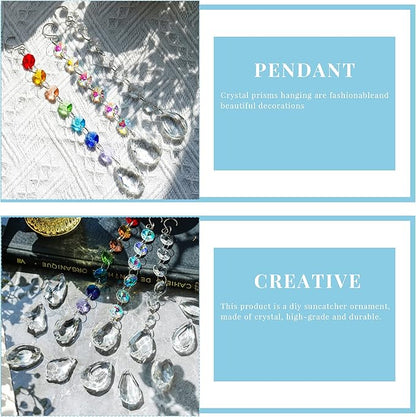 kanpura DIY Suncatchers 164pcs Sun Catchers Making Kit for Adults Clear Hanging Prism Sun Catcher with Crystals Rainbow Maker for Window Wedding Garden Christmas Decor