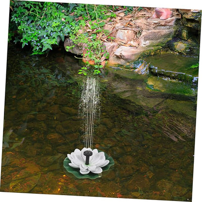 POPETPOP 1set Solar Lotus Fountain for Bird Bath Floating Water Lily Fountain for Garden Patio and Outdoor Spaces Attracts Birds Versatile Design