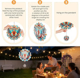 Wind Spinners Outdoor Butterfly, 12 inch Stainless Steel Craft Decor Birthday Gifts for Women, Men and Mom - Wind Spinners Hanging Kinetic for Yard, Garden, Outside, Patio, Outdoor