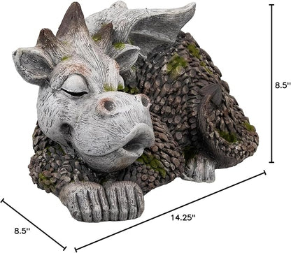 Northlight Sleeping Dragon Outdoor Garden Statue - 14.25"