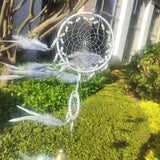Dreamcatcher Handmade Feather Indian Round Net Wind Chimes for Balcony, Study, Bedroom Hanging Decoration