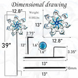 Dolphin Wind Spinners Garden Stake, 39" Metal Dolphins Wind Spinner Outdoor Decorations- Outside Lawn Stake Wind Sculptures for Yard Patio,Lawn & Garden Art Decor