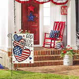 AVOIN colorlife God Bless America 4th of July Patriotic Garden Flag 12x18 Inch Double Sided Outside, American Stars and Stripes Memorial Day Yard Outdoor Decoration