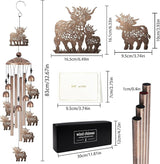 Highland Cow Wind Chime for Outside: Highland Cow Gifts for Women Men, Metal Wind Chime Yard Art, Soothing Home Garden Patio Outdoor Indoor Decor