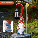Coffee Gnome Garden Decor Statue Solar-Powered Gnome Ornament Lantern-Lit Courtyard Decoration Birthday Gift for Mom on the Patio