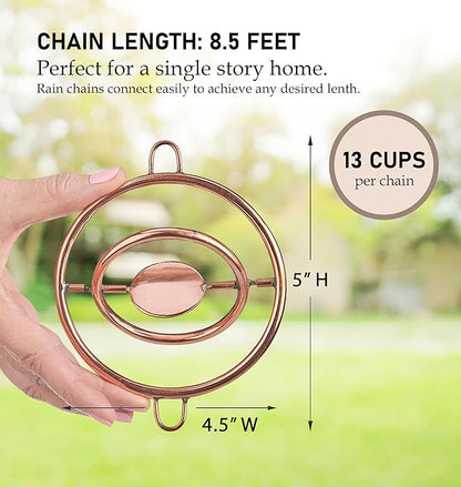 Good Directions 472P-8 Stelllar Rain Chain 8-1/2 Feet Long, 13 Large Figures, 100% Pure Copper
