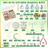 Worgree DIY Suncatcher Kit 460pcs Sun Catchers Making Supplies Art and Crafts for Adults Hanging Prism Sun Catcher with Crystals Ball Indoor Window Home Wedding Garden Festival Decor Gifts