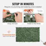 VEVOR Artificial Ivy Privacy Fence Screen, 59 x 98 in Faux Ivy Vine Leaf Hedges Fence, Greenery Privacy Fence with Mesh Cloth Backing, Green Wall Decoration for Outdoor Garden, Yard, Balcony